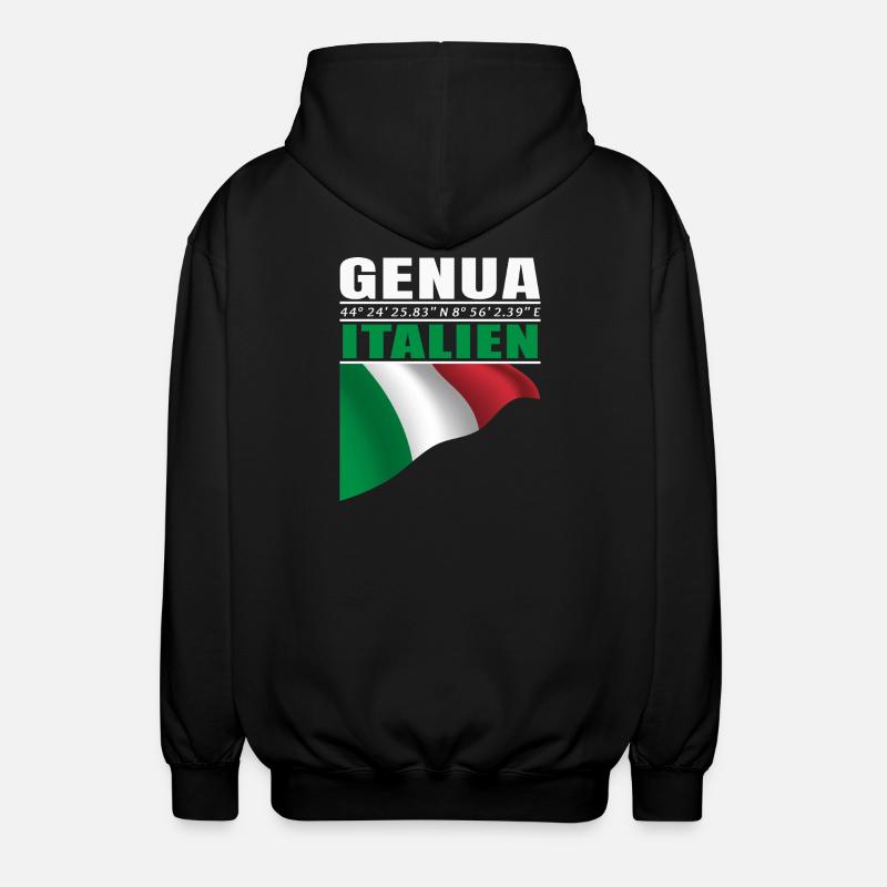 Genua - Unisex Kapuzenjacke - Schwarz