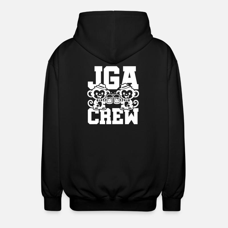 Jga Crew Junggesellenabschied Affe - Unisex Kapuzenjacke - Schwarz