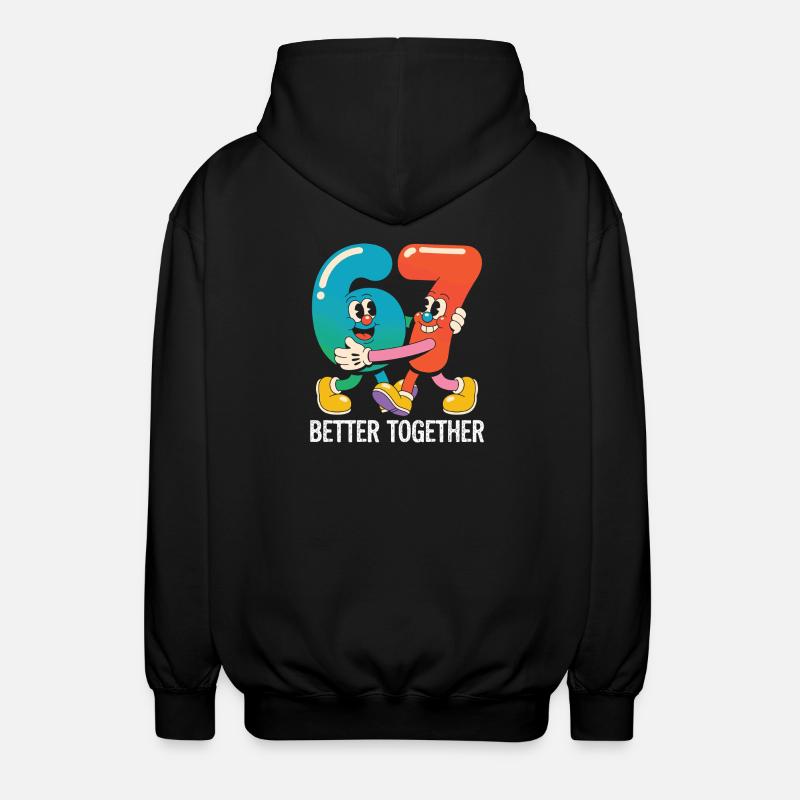 Six and Seven: Better Together - Unisex Hooded Jacket - black