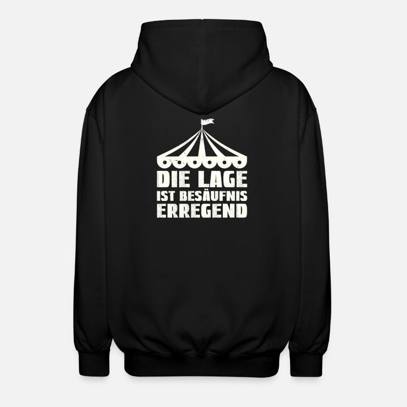 The situation is drunkenness - Unisex Hooded Jacket - black