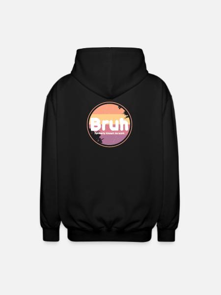 Bruh Retro Mom Logo - Unisex Kapuzenjacke - Schwarz