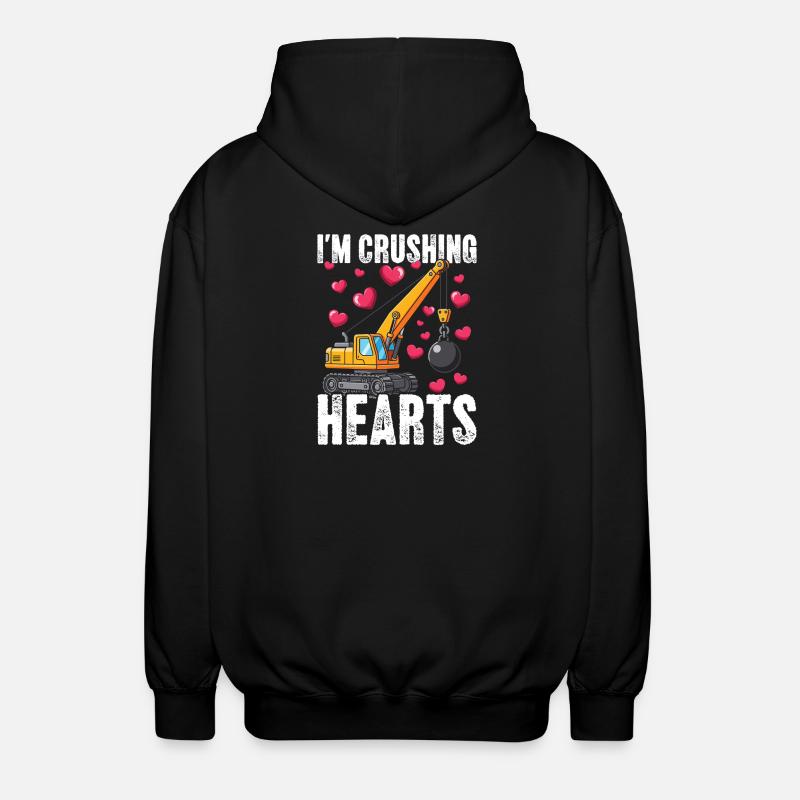 Grue de Cœurs Écrasants - Veste à capuche unisexe - noir