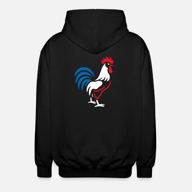 Coq vibrant bleu rouge - Veste à capuche unisexe - noir