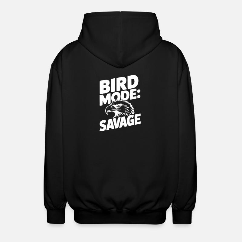 Vogelmodus: Wild - Unisex Kapuzenjacke - Schwarz
