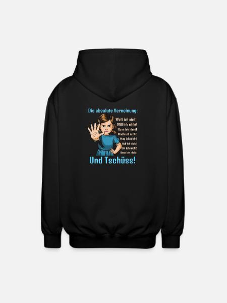 Nein Sagen – Grenzen Setzen - Unisex Kapuzenjacke - Schwarz