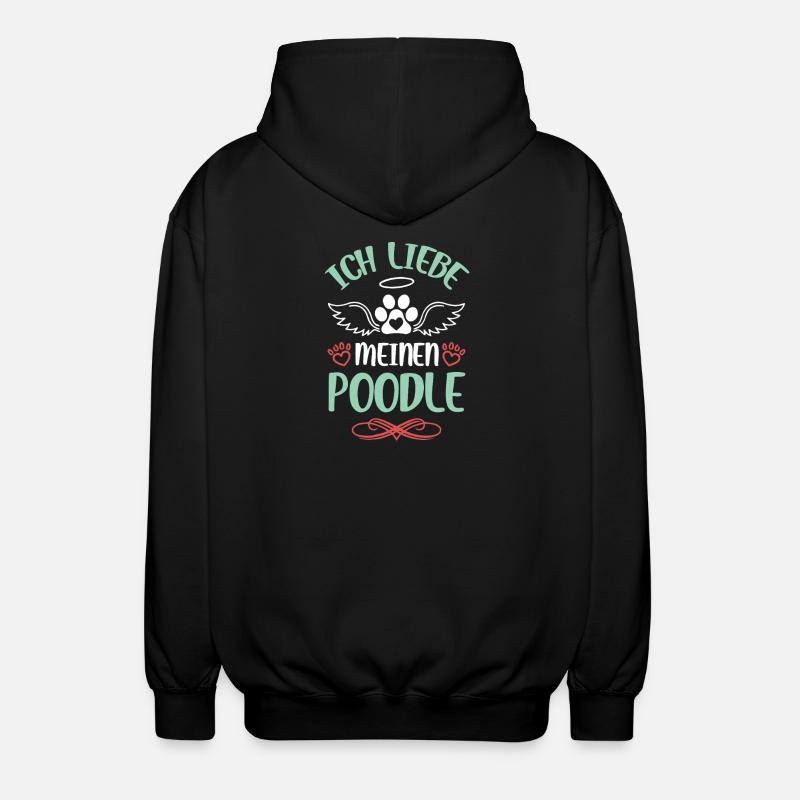 J’adore mon caniche - Veste à capuche unisexe - noir