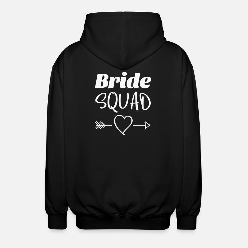 Bridal Squad Heart Arrow - Unisex Hooded Jacket - black