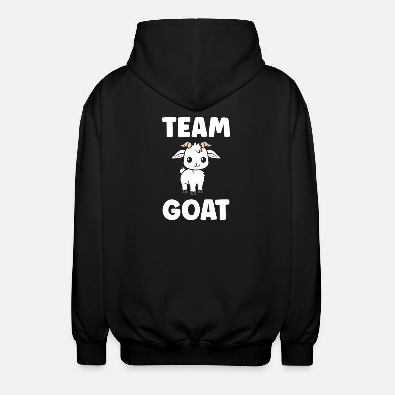 Team Goat Illustration Mignon - Veste à capuche unisexe - noir