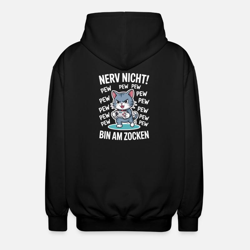 Courage Not I Gaming Cat Design - Veste à capuche unisexe - noir
