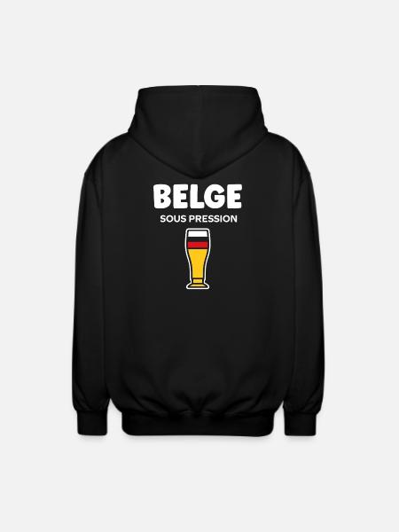 Belgian Pressure Glass Beer - Unisex Hooded Jacket - black