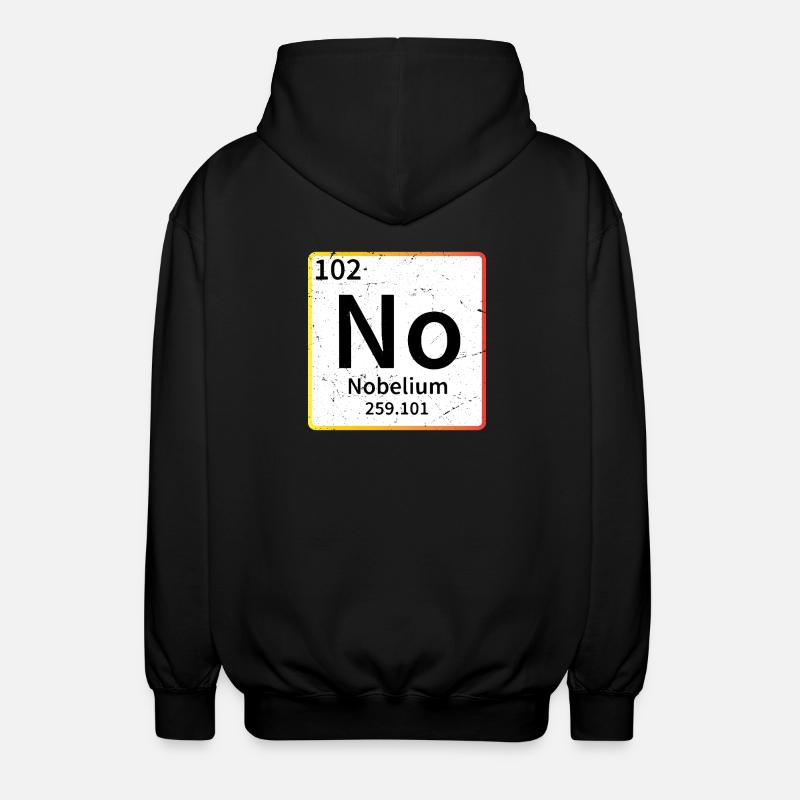 Pas de tableau périodique de chimie - Veste à capuche unisexe - noir