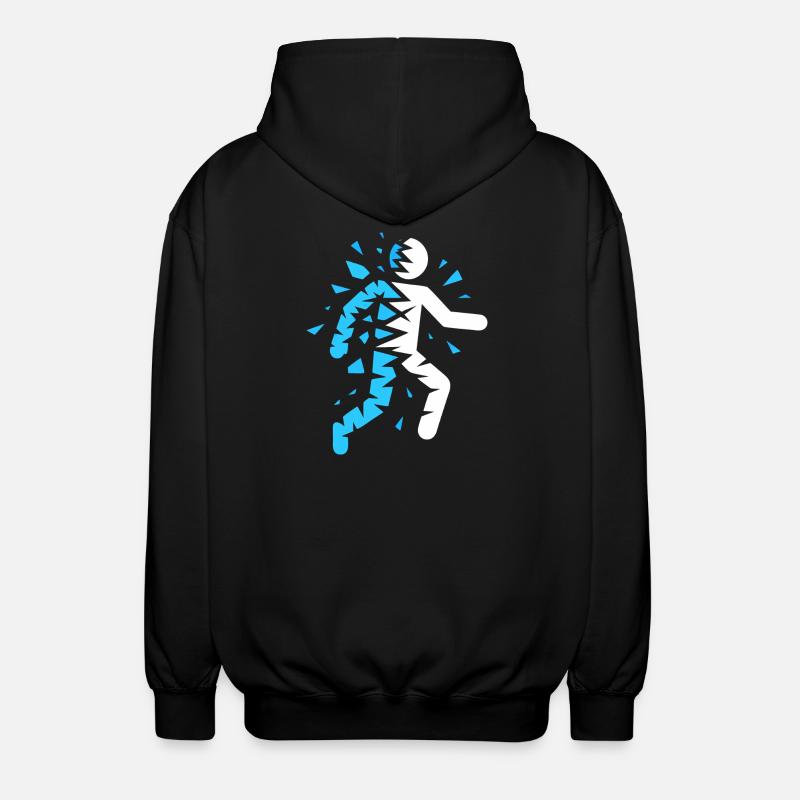 Silhouette éclatée bleue - Veste à capuche unisexe - noir