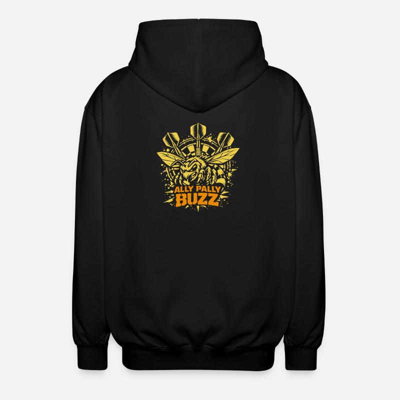 Ally Pally Buzz | Dart Biene - Unisex Kapuzenjacke - Schwarz