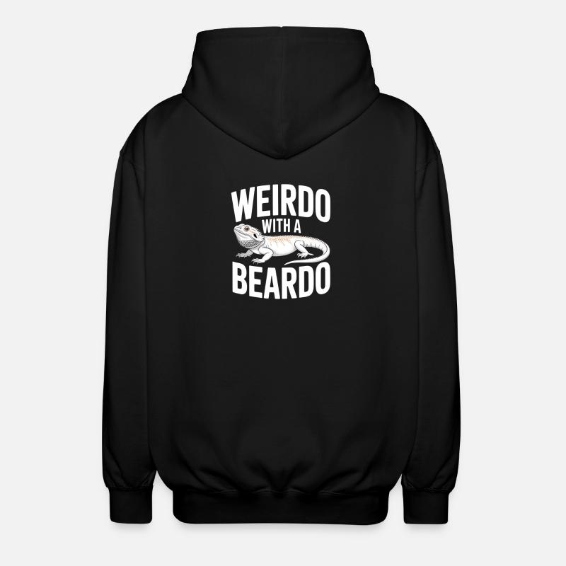 Bizarre Barbu Lézard Tee - Veste à capuche unisexe - noir