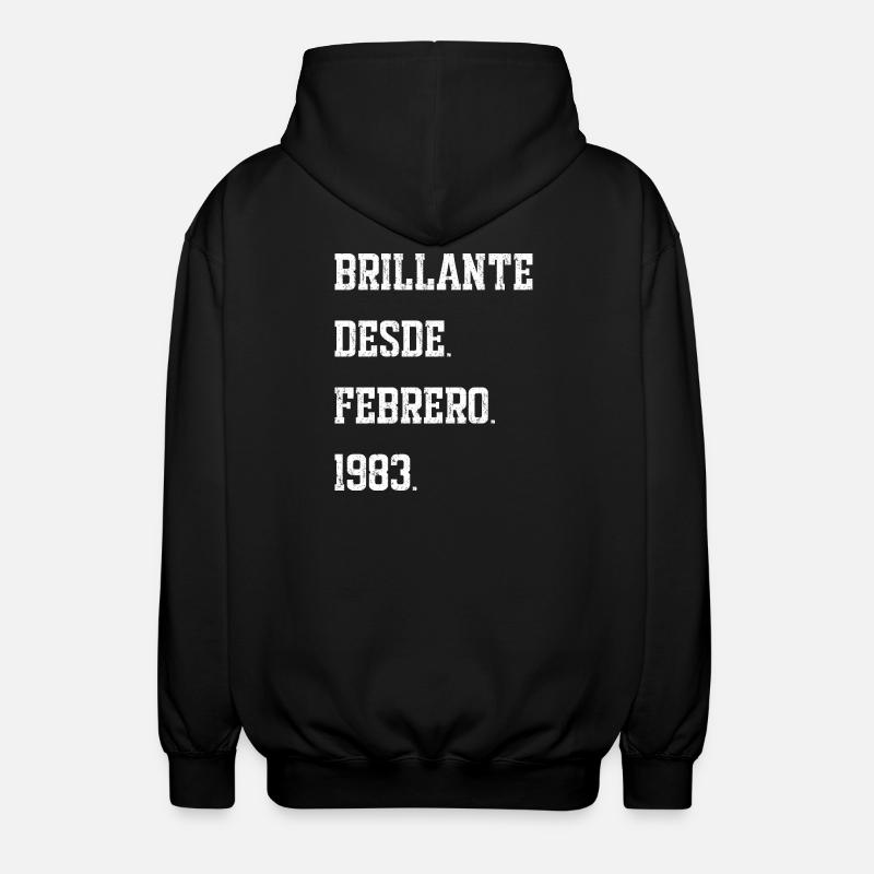 Date de naissance : février 1983 - Veste à capuche unisexe - noir