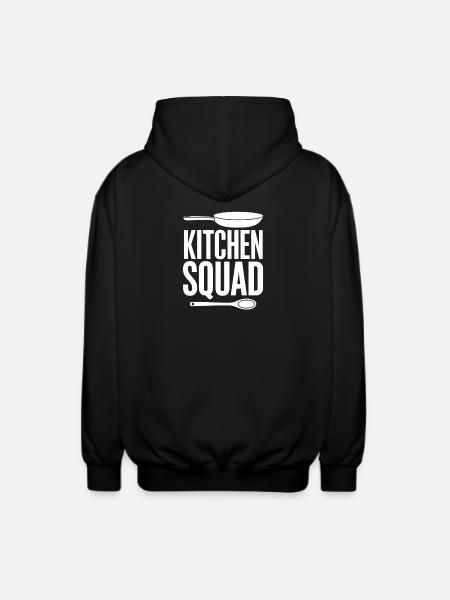 Kitchen Squad Kochteam Küchencrew Hobbyköche - Unisex Kapuzenjacke - Schwarz