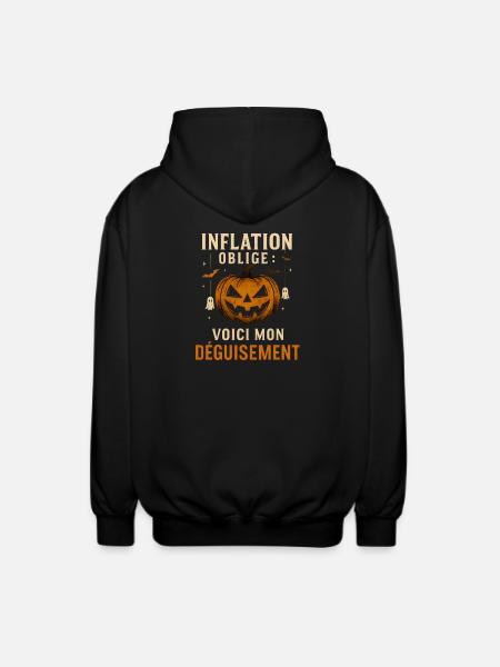 Halloween Inflation Costume - Unisex Hooded Jacket - black