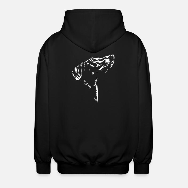Silhouette Azawakh Lévriers Wilsigns - Veste à capuche unisexe - noir
