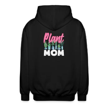 Amateur de plantes Maman plantes Fleurs succulentes - Veste à capuche unisexe - noir - Dos - AI Model Male 185 light (185cm)