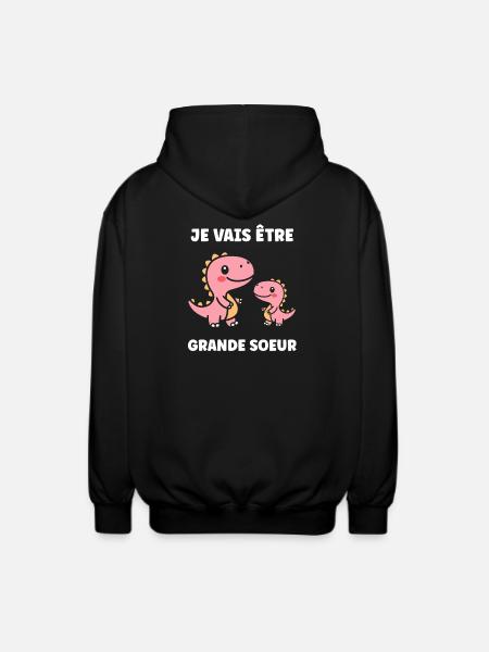 Jeg skal være storesøster - Unisex hættejakke. - sort