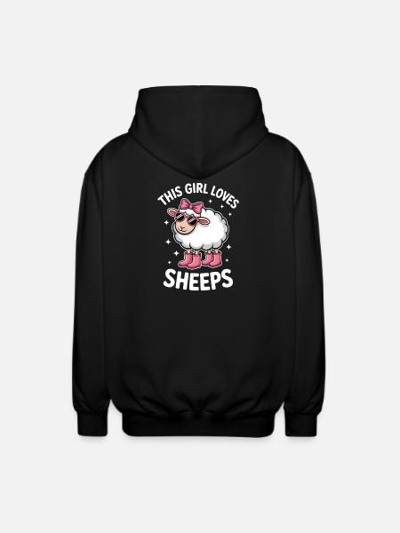 Sheep Sayings Sheep Funny Sheep Gift - Unisex Hooded Jacket - black
