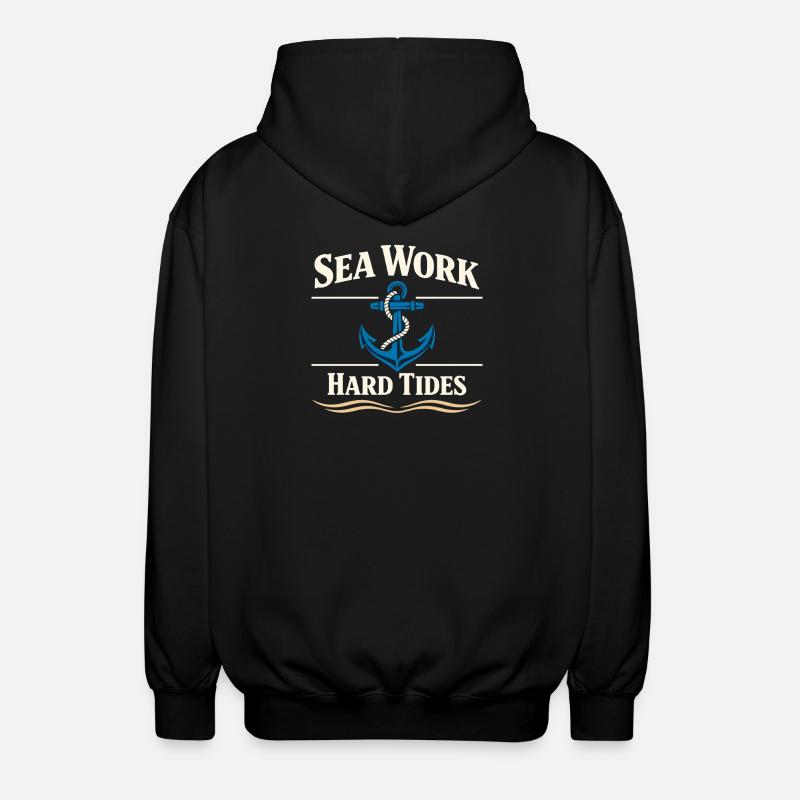 Seemannschaftsgeschenk Für Deckhand Ocean Work - Unisex Kapuzenjacke - Schwarz