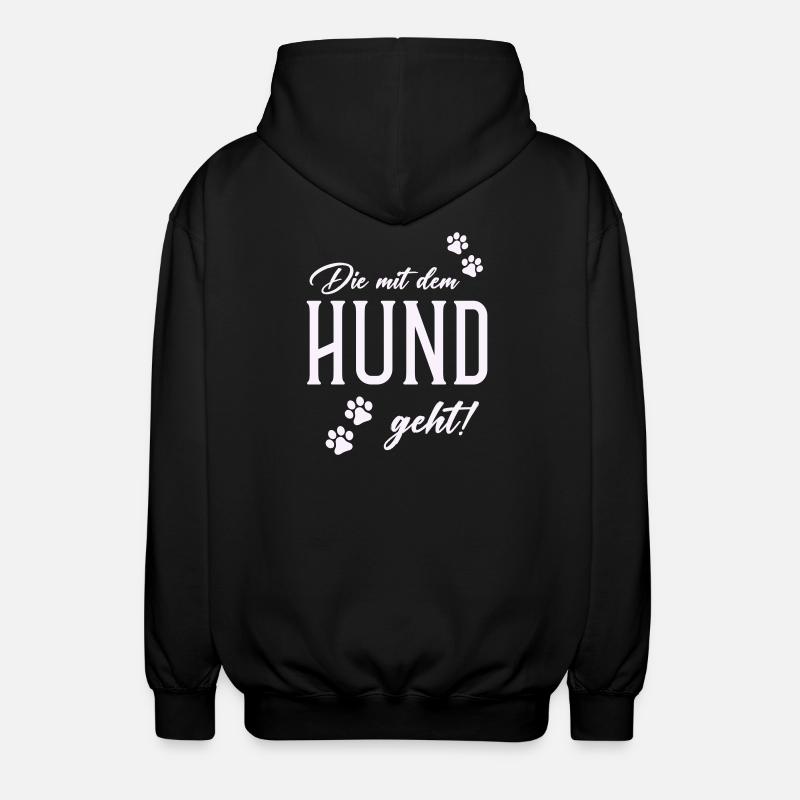 Dog and walking style - Unisex Hooded Jacket - black