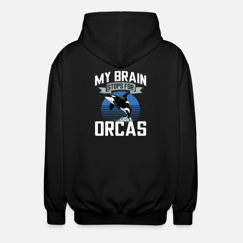 Funny Orca - Unisex Kapuzenjacke - Schwarz