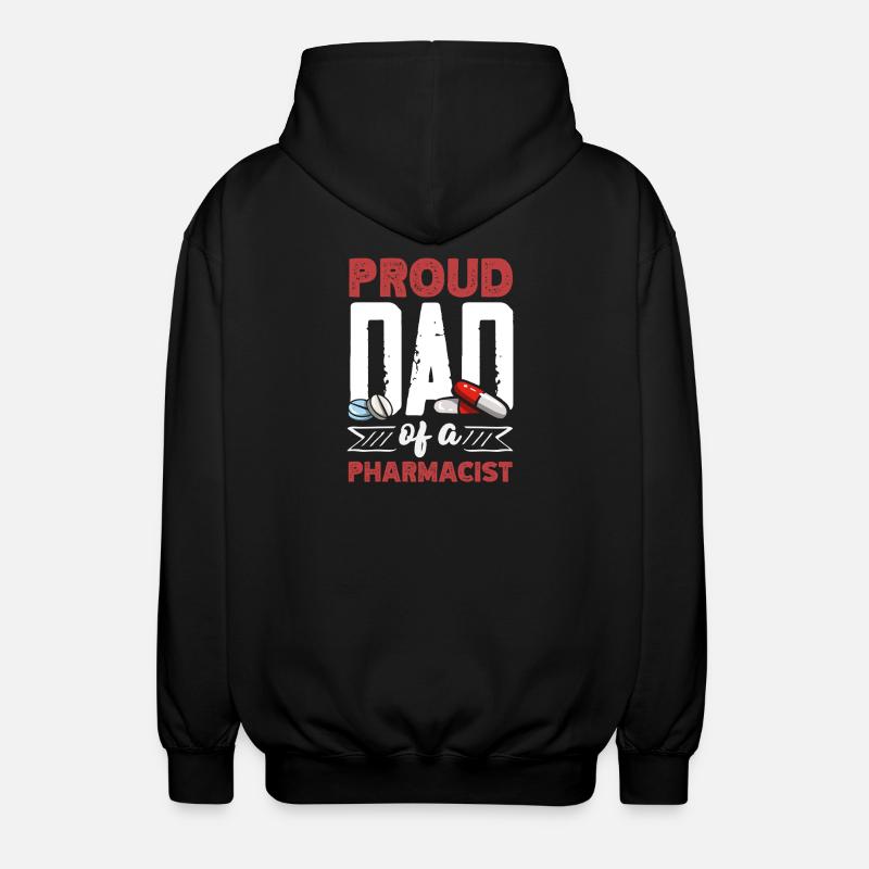 Stolzer Vater Eines Pharmazeuten - Unisex Kapuzenjacke - Schwarz