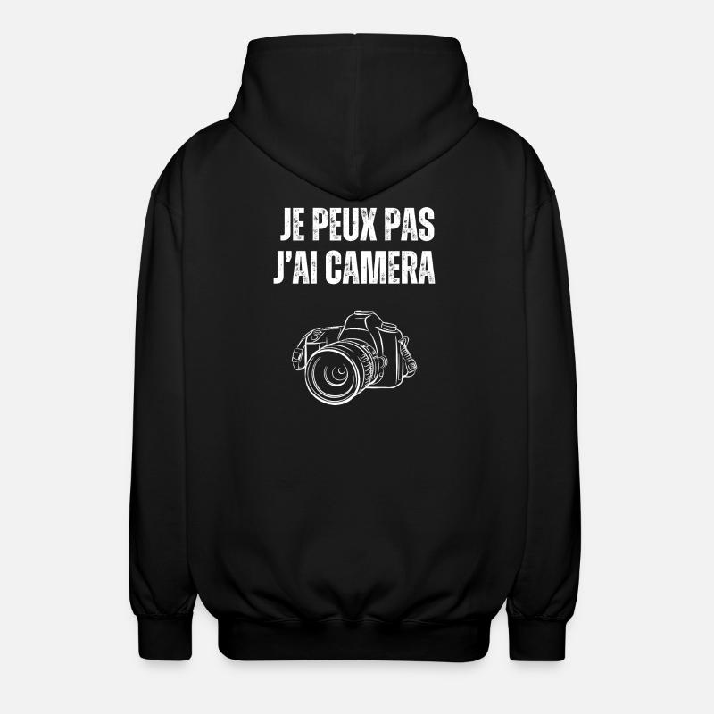 Je peux pas j'ai caméra - Veste à capuche unisexe - noir