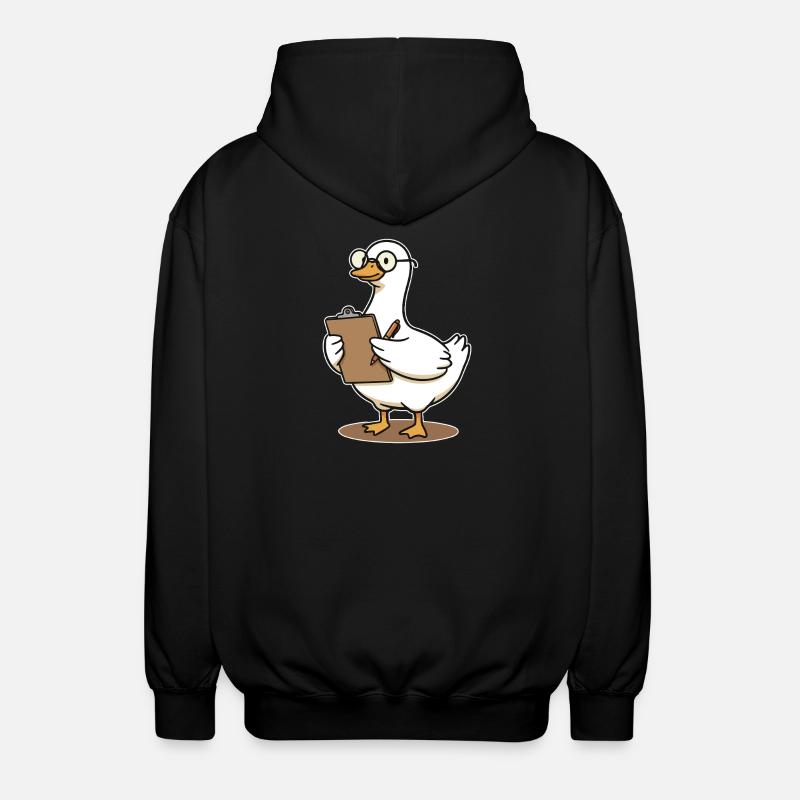 Canard avec des verres Bloc-notes - Veste à capuche unisexe - noir