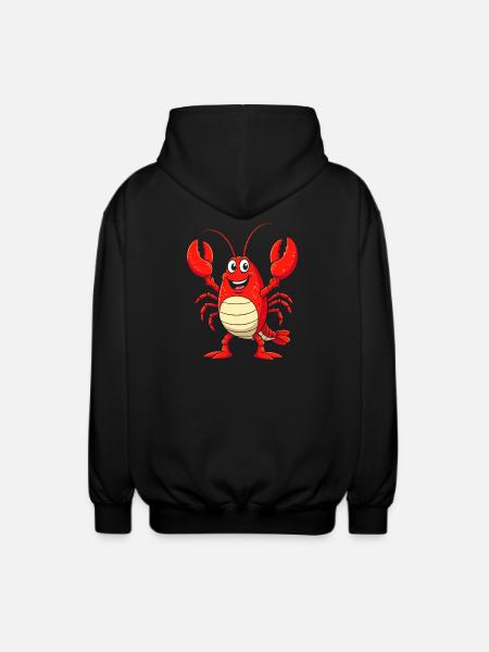 Lobster Costume Crab Sea Creature Underwater - Unisex Hooded Jacket - black