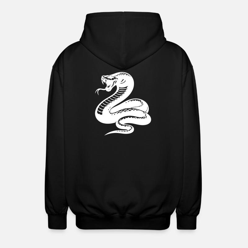 Silhouette du python serpent - Veste à capuche unisexe - noir