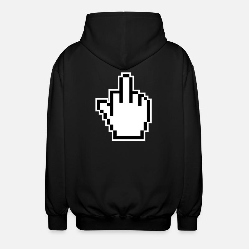 Mittelfinger Cursor Middlefinger - Unisex Kapuzenjacke - Schwarz