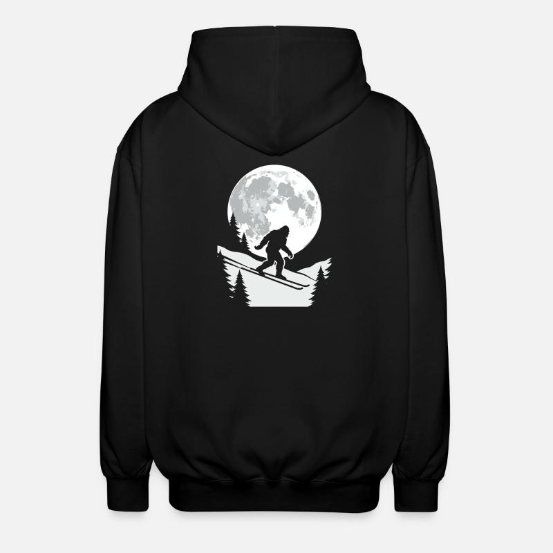 Bigfoot Sciatrice Moon - Felpa unisex con cappuccio - nero