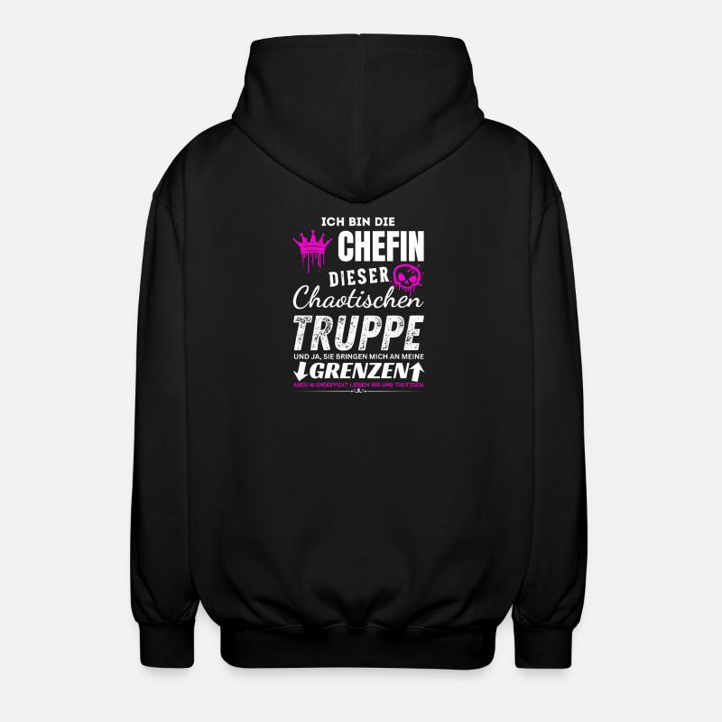 Chefin dieser Chaotischen Truppe Chefin Geschenke - Veste à capuche unisexe - noir