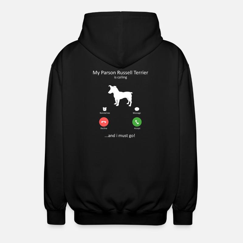 Parson Russell Terrier ruft lustigen Hund - Unisex Kapuzenjacke - Schwarz