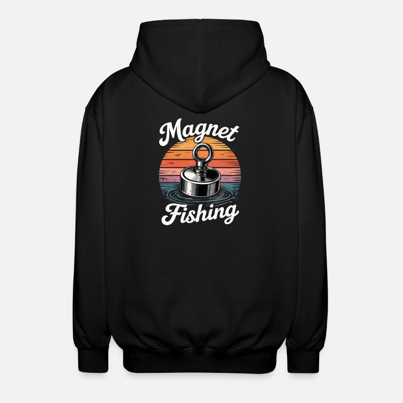 Pesca con magneti - Felpa unisex con cappuccio - nero