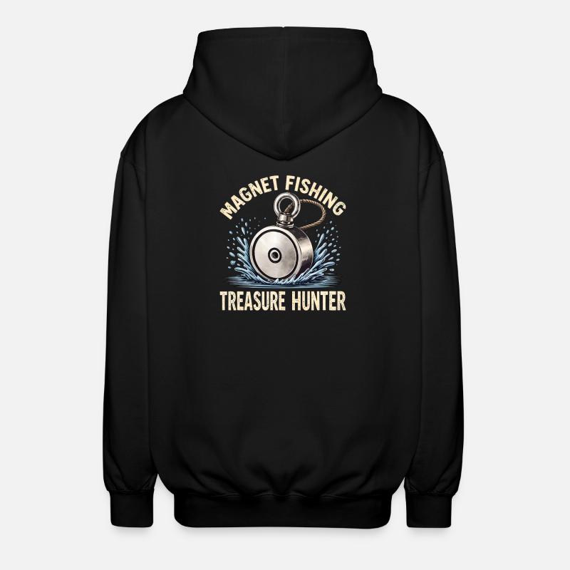 Magnetfischen Schatzjaeger - Unisex Kapuzenjacke - Schwarz