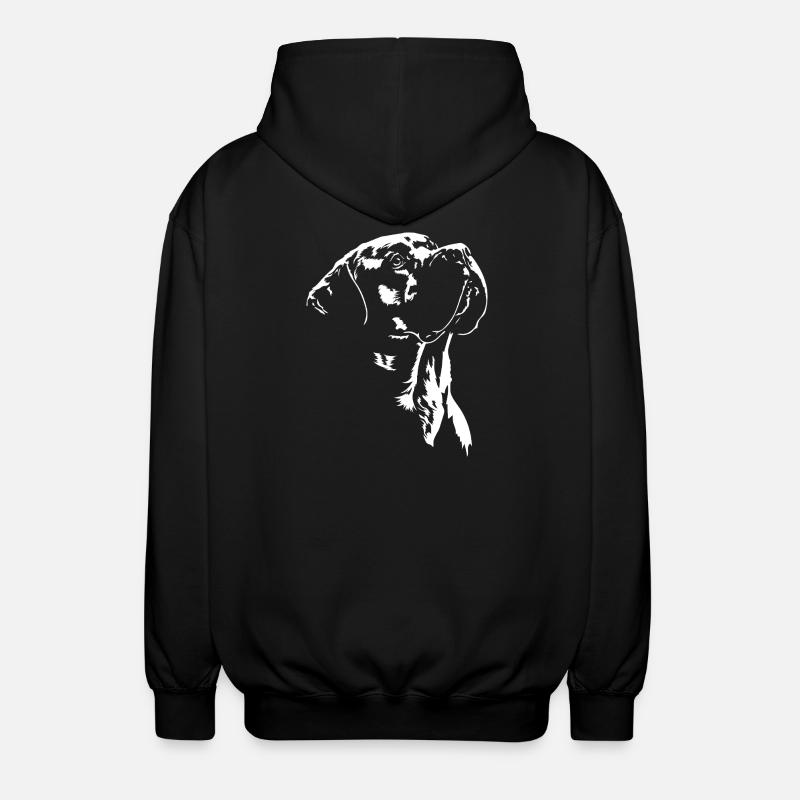 Silhouette de chien Boerboel Wilsigns - Veste à capuche unisexe - noir