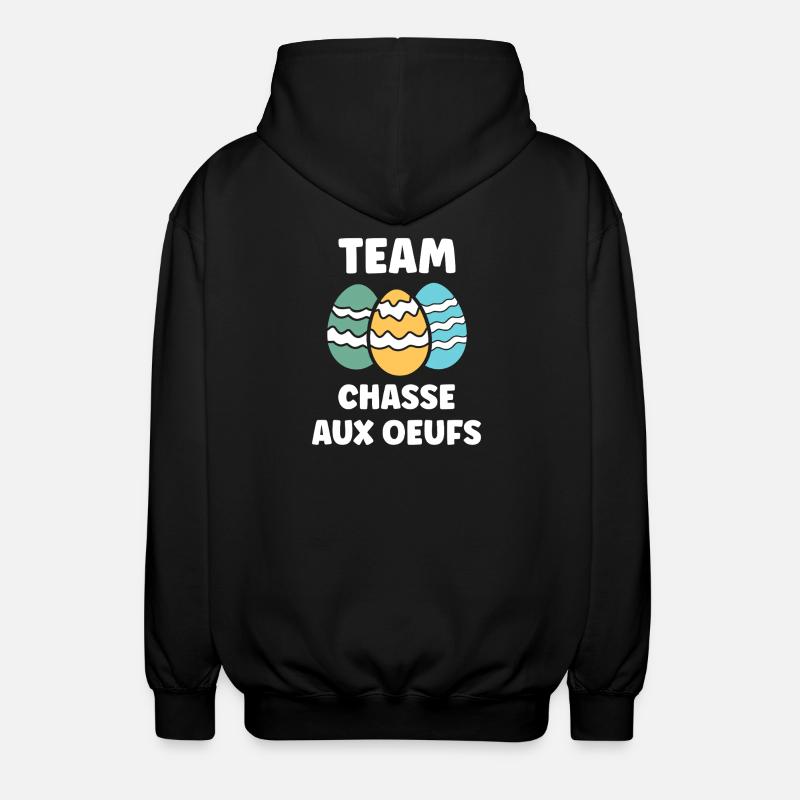 Ostern, Eiersuche - Unisex Kapuzenjacke - Schwarz