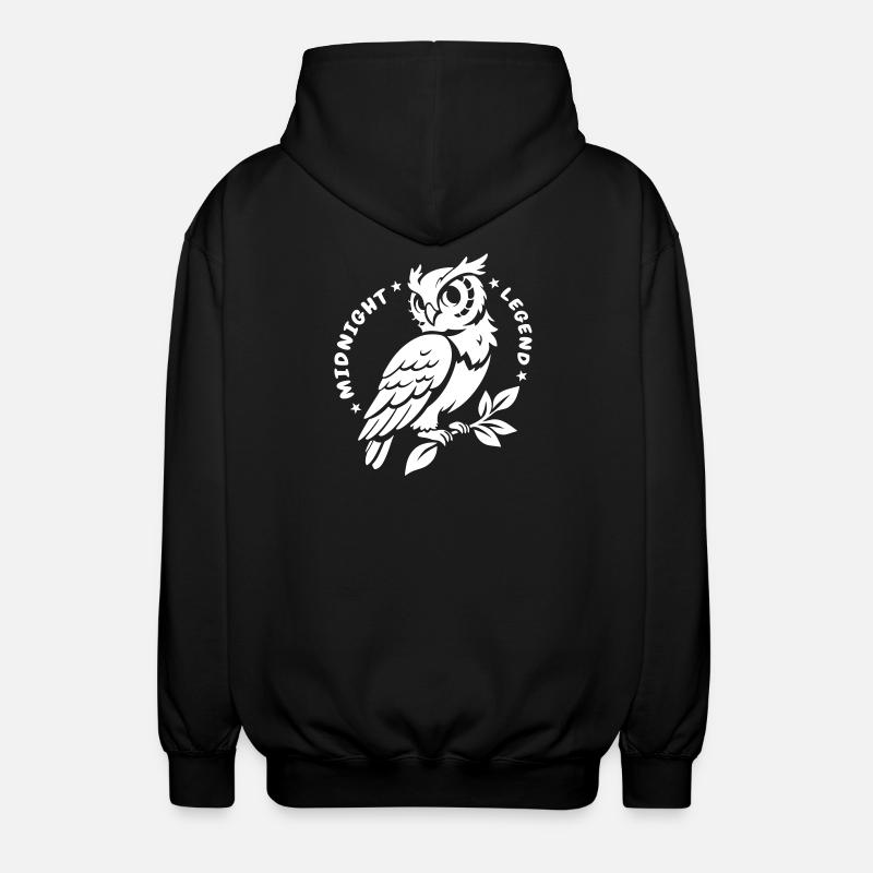 Midnight Legend Owl – Mystique & Mignon - Veste à capuche unisexe - noir