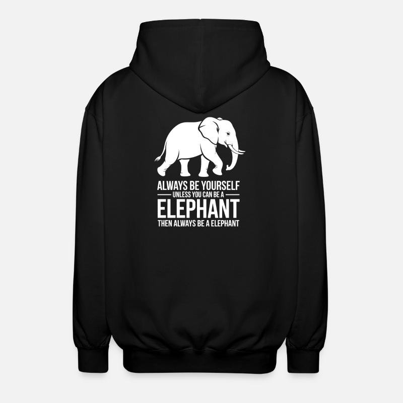 Drôles de Dits d’Éléphant Cadeau Éléphant - Veste à capuche unisexe - noir