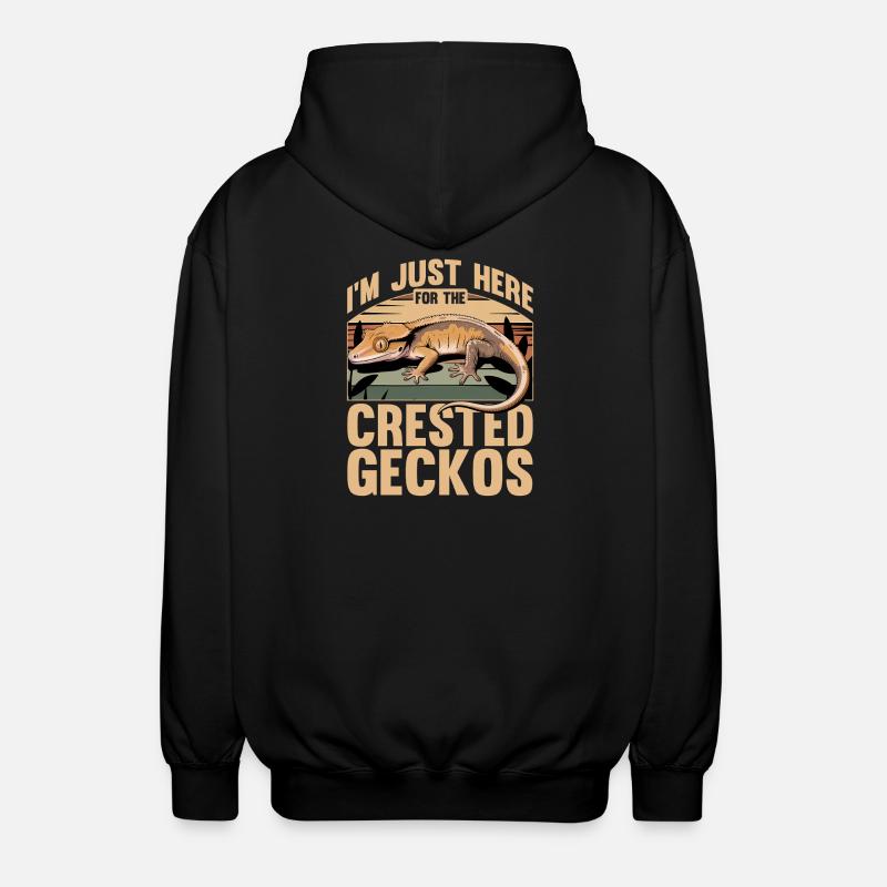 Gecko à crête reptile drôle - Veste à capuche unisexe - noir