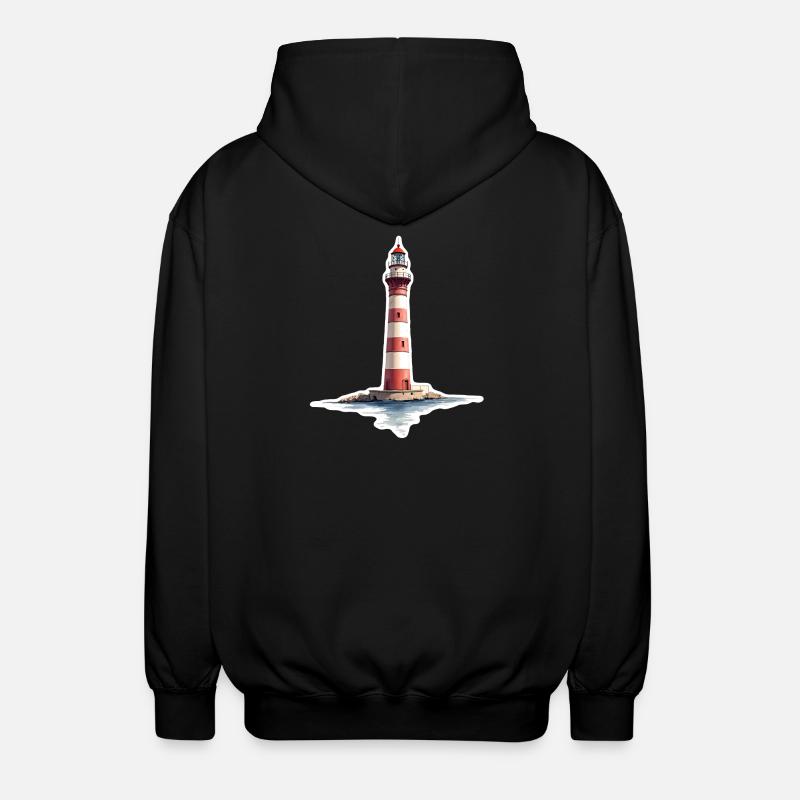 Leuchtturm - Unisex Kapuzenjacke - Schwarz