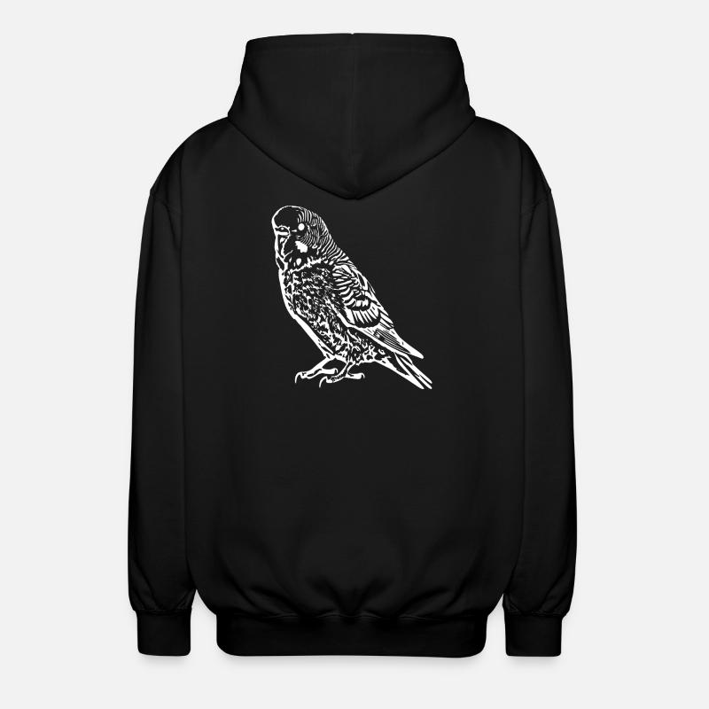 Perruche perrucheuse blanc - Veste à capuche unisexe - noir