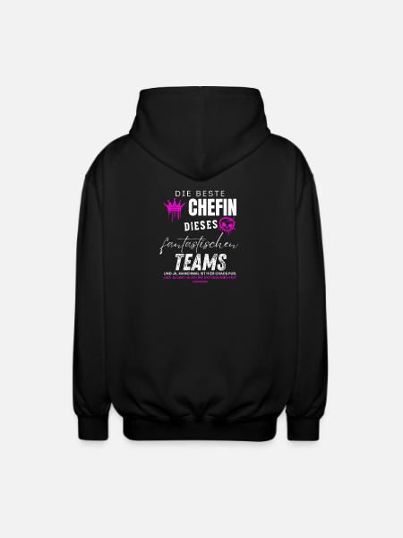 beste Chefin fantastisches Team Chefin geschenke - Unisex Hooded Jacket - black