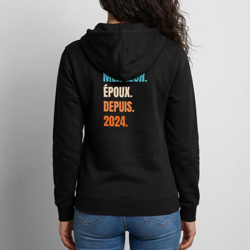 Bester Ehemann seit 2024 Geschenk-Ehemann Unisex Kapuzenjacke