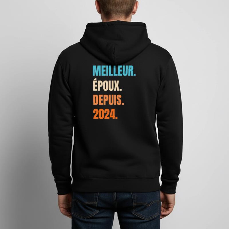 Bester Ehemann seit 2024 Geschenk-Ehemann Unisex Kapuzenjacke