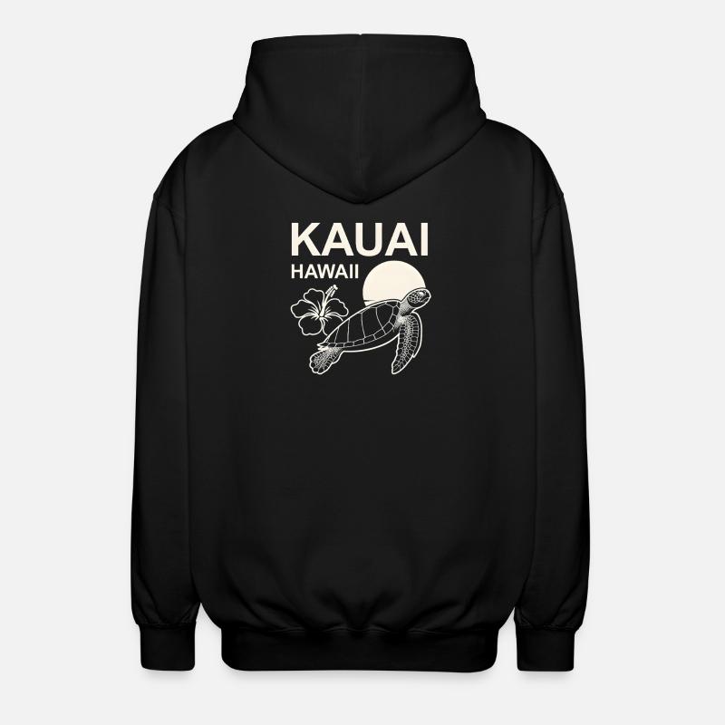 Hibiscus tortue de Kauai - Veste à capuche unisexe - noir